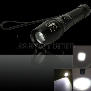 PX-518 del CREE XM-L T6 8W 1000 Lumen 5 Modo de enfoque Linterna Negro LED