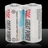 2Pcs grande puissance CR123A 500-600mAh Batteries Blanc