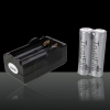4.2V 600mAh Battery Charger with 2Pcs TrustFire18650 2500mAH 3.7V Rechargeable Lithium Battery