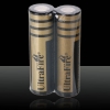 2Pcs UltraFire 18650 4000mAh 3.6-4.2V Flat Head Lithium Batteries Black
