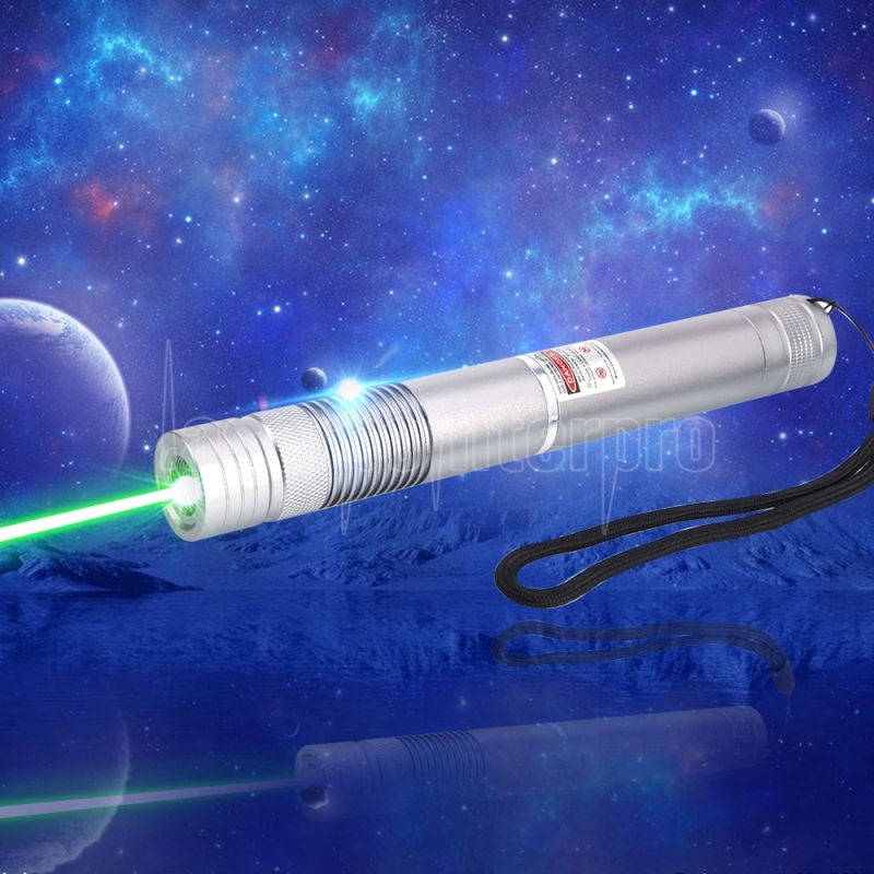 TS-002 1000mW 532nm vert stylo pointeur laser argent gris - FR -  Laserpointerpro
