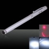 4 em 1 LED 5mW ponteiro laser vermelho caneta de prata