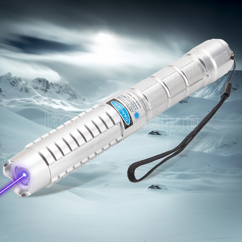 2000m Outdoor Blue Light Laser Pointer Pen SOS High Power Laser & 5x Laser Head 