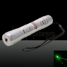 300mW Professional Green Laser Pointer Suit with 16340 Battery & Charger Silver