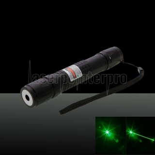 300mW Grid Pattern Professional Green Light Laser Pointer Suit with Charger Black