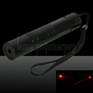 200MW Professional Laser Pointer Vermelho com Caixa (Bateria de Lítio CR123A) Preto
