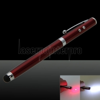 4-in-1 Multi-functional Red Light Laser Pointer (Touch Pen + Ball Point Pen + LED + Laser Pointer) Red