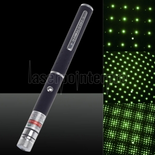 F520 5mW 532nm Starry Sky Green Laser Pointer (2 x AAA) Black + Silver