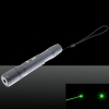 5mW Erweiterung-Type Focus Green Dot Pattern Facula Laserpointer mit 18650 Akku Silber