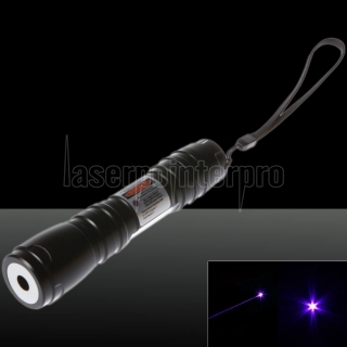 5mW Dot Pattern ACC Circuit Purple Light Laser Pointer Pen Black