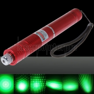 5mW Focus Starry Pattern Green Light Laser Pointer Pen with 18650 Rechargeable Battery Red