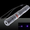 50mW Extension-Type Focus Purple Dot Pattern Facula Laser Pointer Pen with 18650 Rechargeable Battery Silver