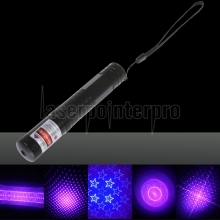 50mW Punktmuster / Sternenmuster / Multi-Muster Fokus Lila Licht Laserpointer Silber