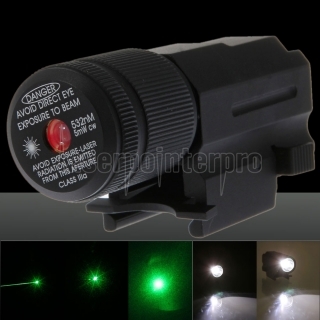 30MW 532nm mira laser e lanterna Combo c120-0002r Preto
