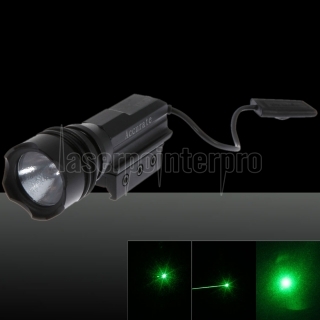 LT-YH114 30MW 532nm mira láser verde y linterna Combo Negro