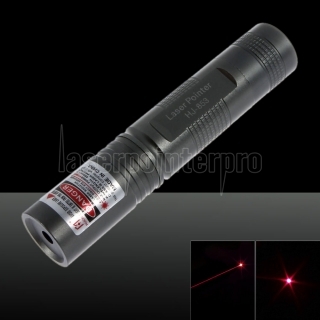 30mW seul point Motif Red Light Pointeur Laser Pen avec 16340 Batterie Silver Grey