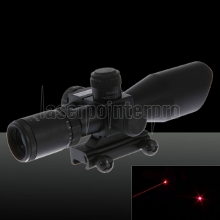 30mW LT-2.5-10x40 Waterproof Multi-coated 5-mode Beam Light Red Laser Sight Black