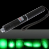 200mW Focus Starry Pattern Green Light Laser Pointer Pen with 18650 Rechargeable Battery Black