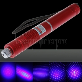 2000mW Focus Starry Pattern Pure Blue Light Laser Pointer Pen with 18650 Rechargeable Battery Red