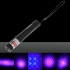 100mW padrão de pontos / padrão estrelado / multi-padrões foco roxo luz ponteiro laser caneta prata