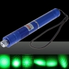 100mW Focus Starry Pattern Green Light Laser Pointer Pen with 18650 Rechargeable Battery Blue