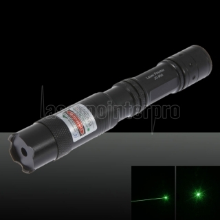 100mW Single-Ponto Padrão Laser verde ponteiro caneta com 16340 Battery Preto
