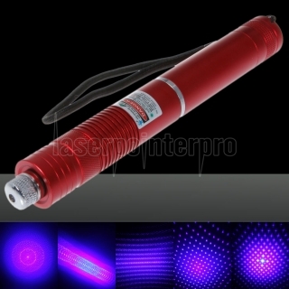 500mW Focus Starry Pattern Blue Light Laser Pointer Pen Red