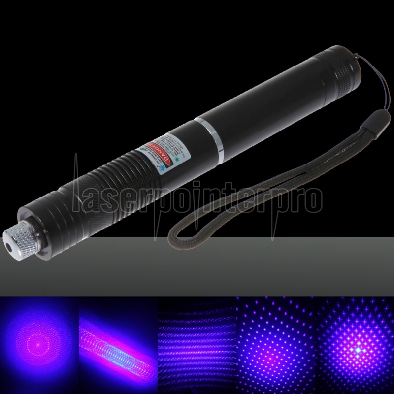 Motif 1000mW point Starry Blue Light Pointeur Laser Pen avec 18 650  Rechargeable Battery Noir - FR - Laserpointerpro