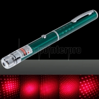100mW Médio Aberto estrelado Pattern Red Light Nu Laser Pointer Pen Verde