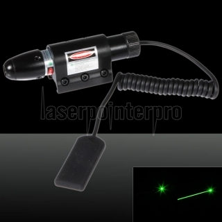 10MW 532nm verde di vista del laser con supporto della pistola (con 1 * CR2 3V Battery + Box) Nero