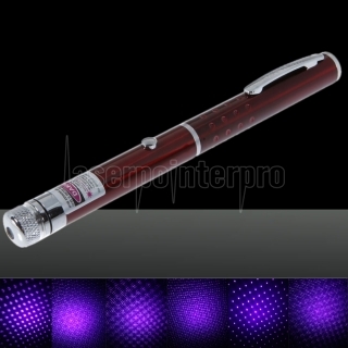 10mW Moyen Ouvrir Motif étoilé Purple Light Naked Laser Pointer Pen Rouge