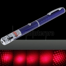 300mW Middle Open Starry Pattern Luz roja Naked Laser Pointer Pen Blue