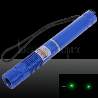 100mW 532nm faisceau vert Pointeur Laser Light Pen avec 18 650 Rechargeable Battery Bleu