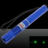 5mW 532nm fuoco verde del laser di fascio di luce Pointer Pen con 18.650 batteria ricaricabile blu