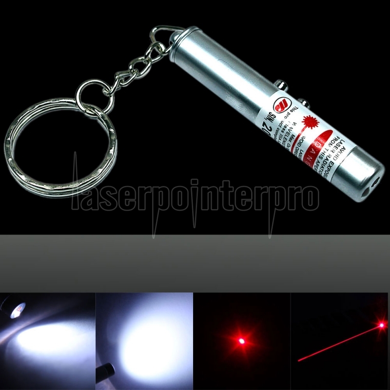 with batteries. red Dual Function keyring Laser pointer Super bright 