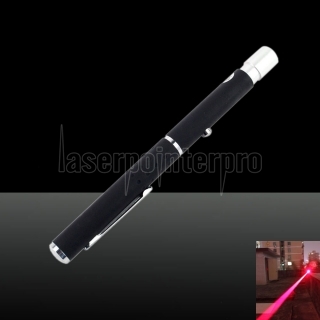 500MW 650nm ponteiro laser vermelho feixe ajustável preto (2 x AAA)