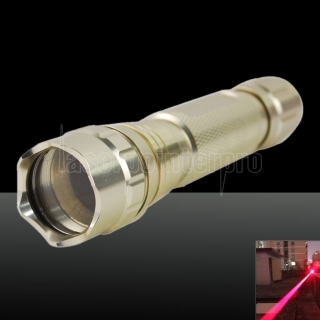 100mW Red Beam Light Waterproof Laser Pointer Pen Silver