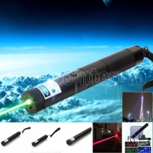 Penna laser multifunzione 3-in-1 1500mW blu e verde e rossa con raggio laser per lo zoom