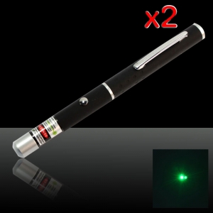 2pcs 200mW 532nm Mittler-öffnen Green Laser Pointer Pen