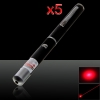 5pcs 10mW 650nm ultra-poderoso mid-open feixe de luz ponteiro laser vermelho