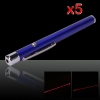 5 PIÈCES 650nm 5mW à dos ouvert Ultra Puissant pointeur laser rouge Pen Bleu