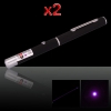 2Pcs 100mW 405nm Mid-open Blue-violet Laser Pointer
