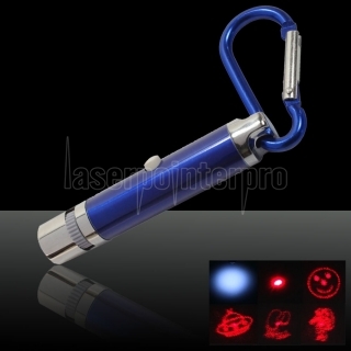 5-in-1 5mW 650nm Red Laser Pointer Pen with Blue Surface (Five Change Design Lasers + LED Flashlight)