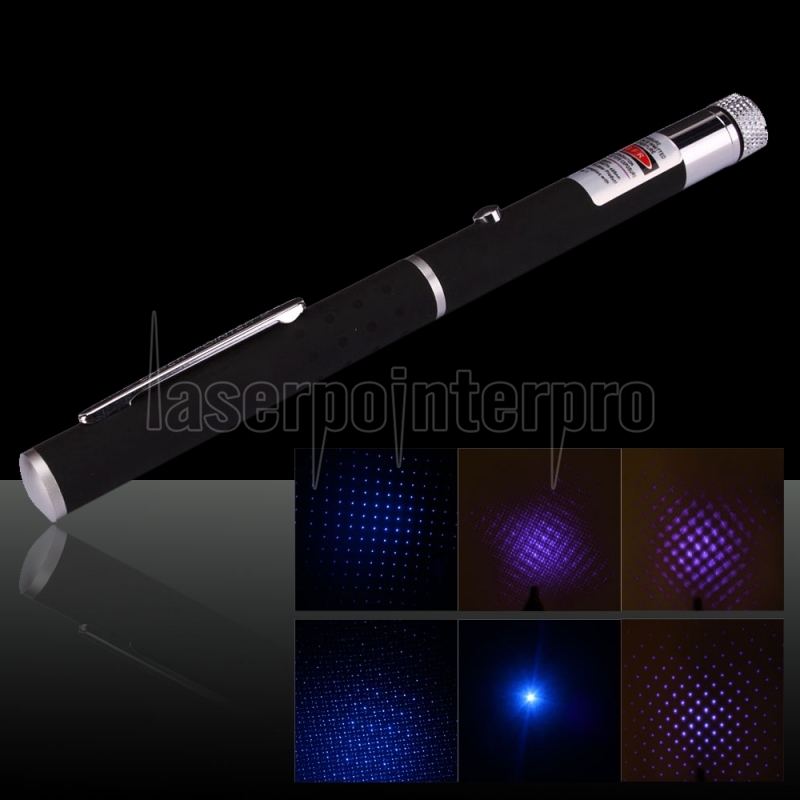 10PC 2in1 1mW 405nm Blue-violet Visible Beam Light Laser Pointer Pen w/ Star Cap 