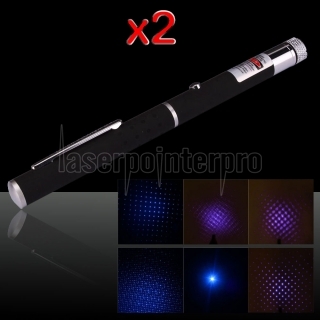 5mW 405nm High Power Blue Purple Laser Pointer Light Beam Pen w/ Battery Charger 