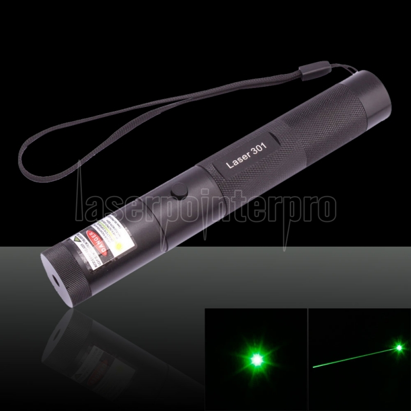 Puntero láser verde estilo linterna 200mW 532nm negro - ES - Laserpointerpro
