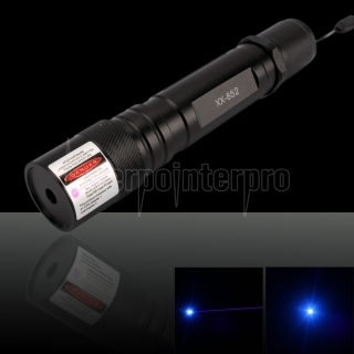 100mW 405nm 852 Flashlight Style Blue Laser Pointer Black (with one 18650 battery)