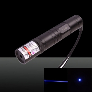 100mW 405nm 850 lampe de poche style bleu-violet Laser Pointer noir (avec une batterie 16340)