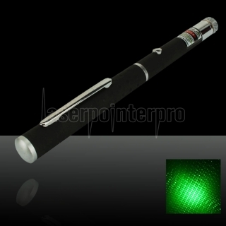 50mW 532nm Mid-open caleidoscópica puntero láser verde pluma con 2AAA Batería