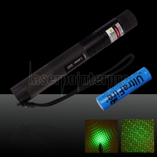 100mW 532nm Lanterna Estilo Kaleidoscopic Caneta Laser Pointer Verde com 18650 Bateria